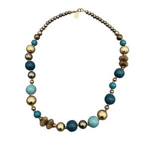 Designed by Paula Ball Beaded Necklace Multicolor Spring Ring Closure 21 Inch